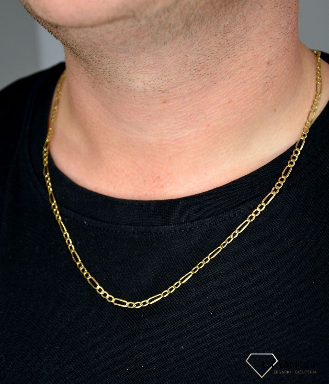 Złoty łańcuszek 585 figaro 3,5 mm DIA-LAN-1137-585 3,5mmv.jpg